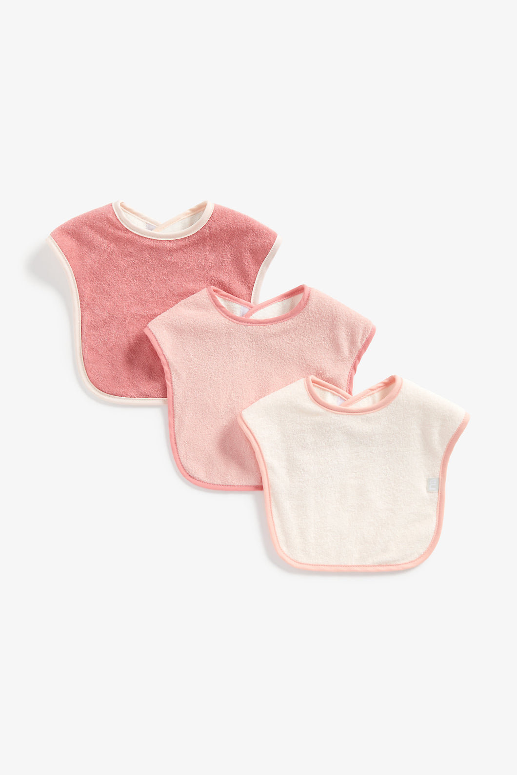 Mothercare Pink Toddler Bibs - 3 Pack