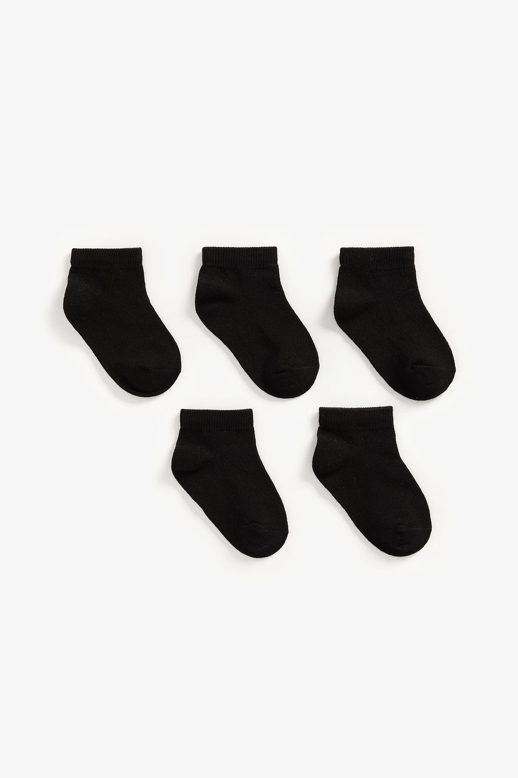 Mothercare Black Trainer Socks - 5 Pack