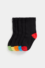 
                        
                          Load image into Gallery viewer, Mothercare Black Colour-Block Socks - 5 Pack
                        
                      