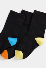 
                        
                          Load image into Gallery viewer, Mothercare Black Colour-Block Socks - 5 Pack
                        
                      