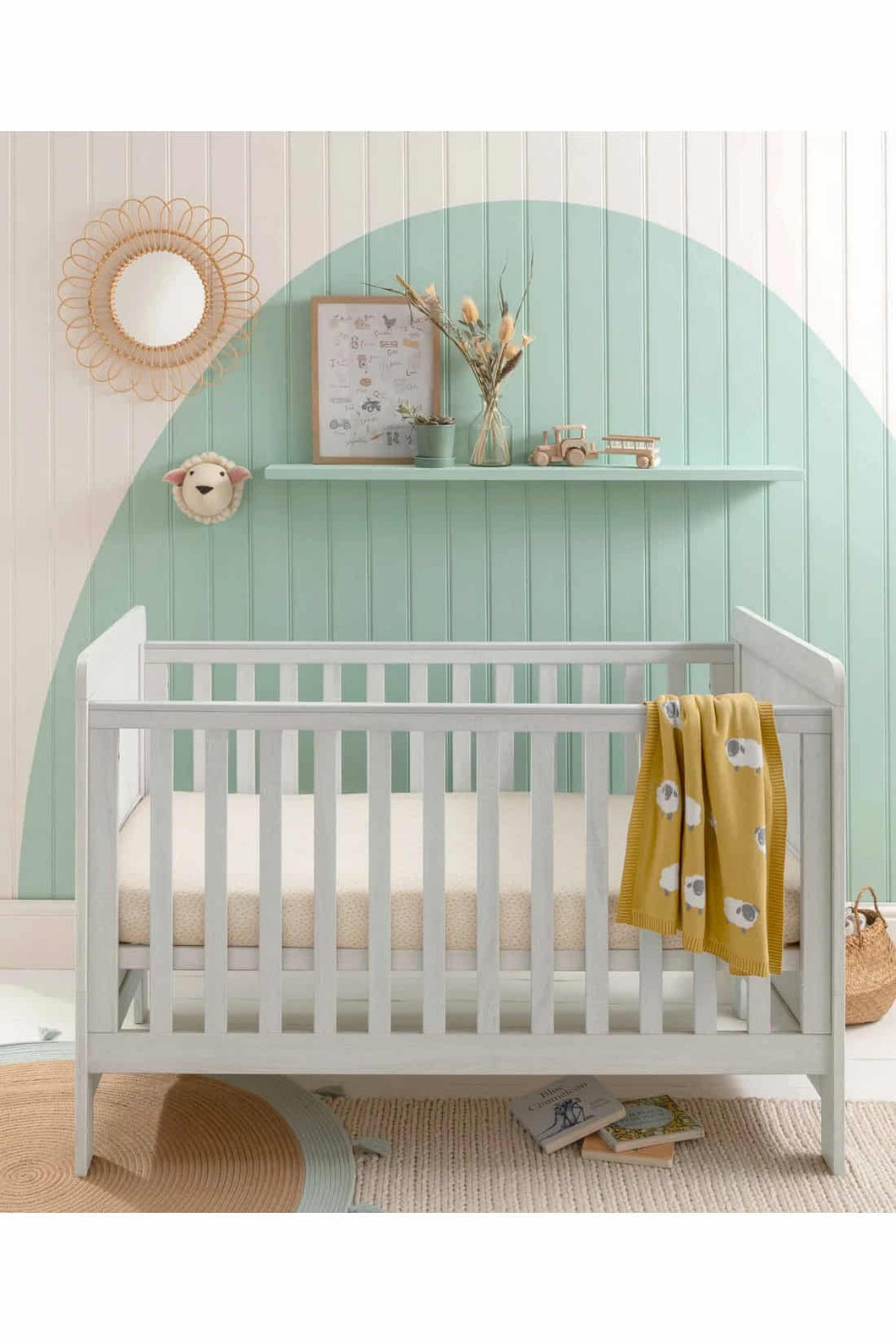 Mamas & Papas Atlas Cotbed Nimbus White 7