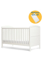
                        
                          Load image into Gallery viewer, Mamas &amp; Papas Dover Cotbed White Bundle Offer (50% off in Mattress)
                        
                      
