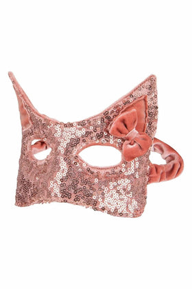 Moi Mili Pink Sequins Cat Mask 1