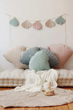 
                        
                          Load image into Gallery viewer, Moi Mili Powder Mint Velvet Leaf Pillow 1
                        
                      