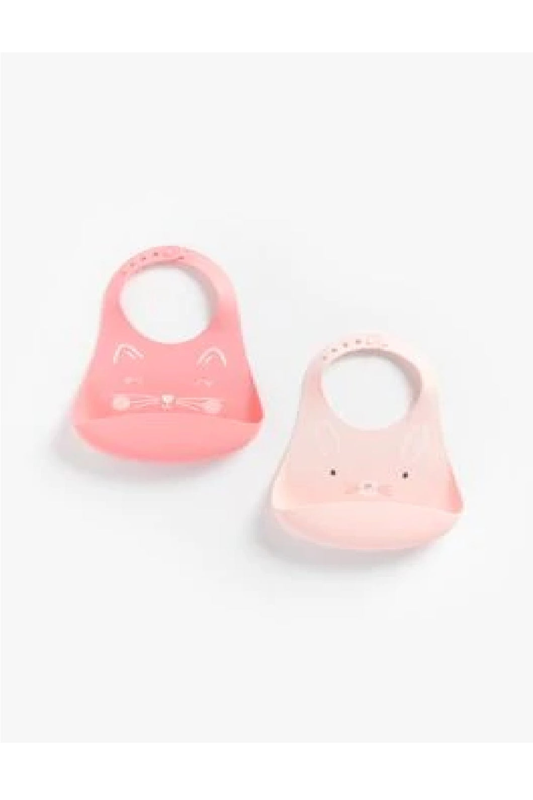 Mothercare Cat And Bunny Crumb Catcher Silicone Bibs 2 Pack 1