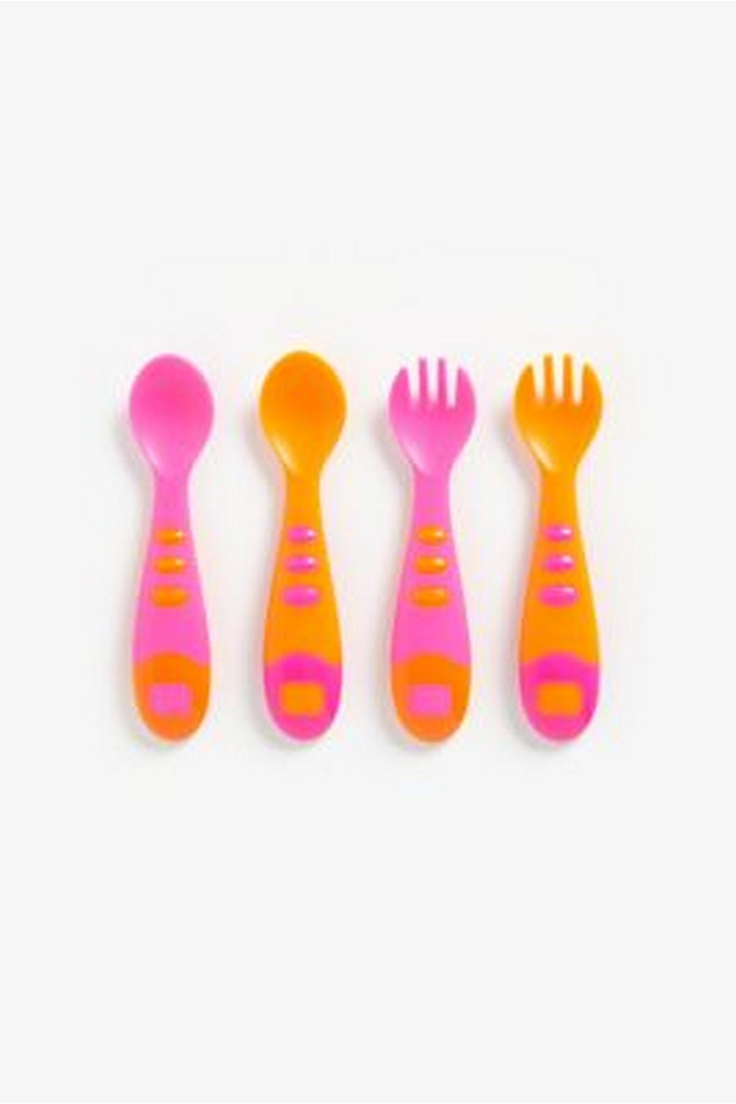 Mothercare Easy Grip Spoon And Fork Set 4 Pieces Pink 1