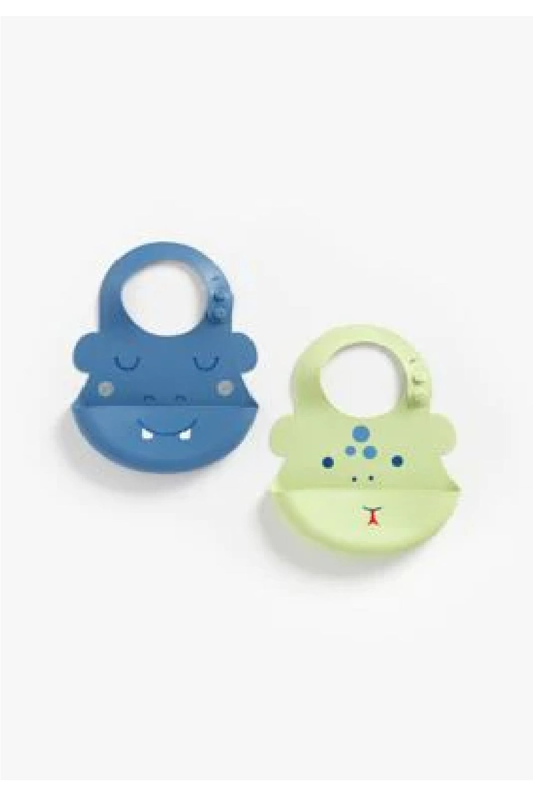 Mothercare Faces Crumb Catcher Silicone Bibs 2 Pack 1