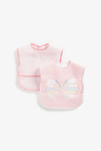
                        
                          Load image into Gallery viewer, Mothercare Flutterby Toddler CrumbCatcher Bibs  2 Pack  2
                        
                      
