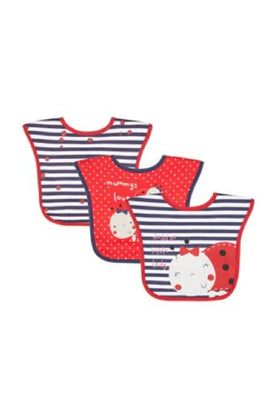 Mothercare Ladybird Toddler Bibs 3 Pack 1