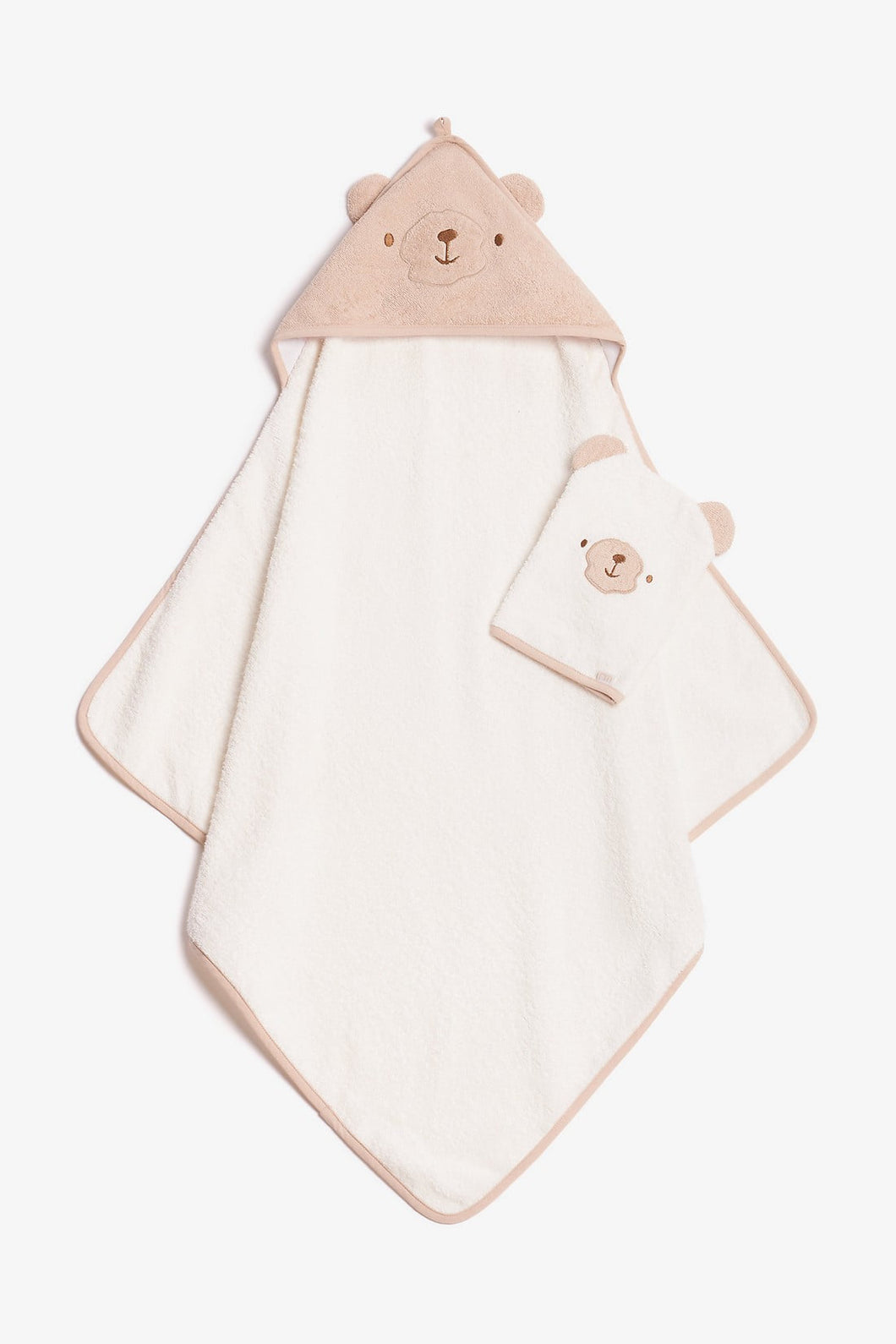 Mothercare Lovable Bear Cuddle N Dry And Wash Mitt Set 1