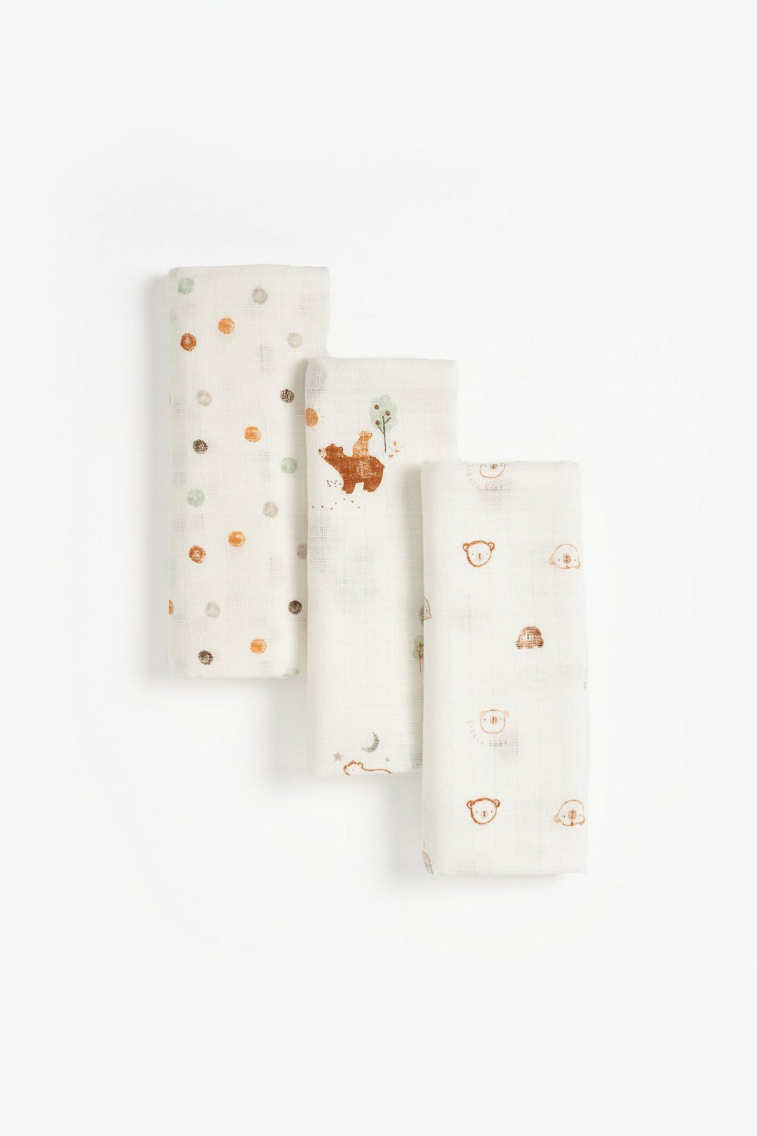 Buy Mothercare Lovable Bear Muslins 3 Pack Online mothercare mothercare hong kong