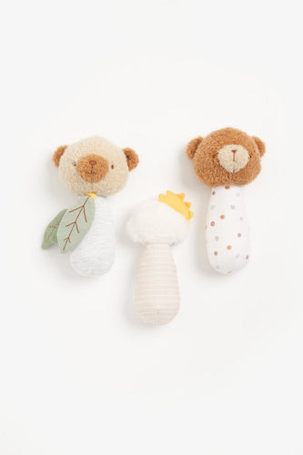 Mothercare Lovable Bear Rattles  3 Pack  1