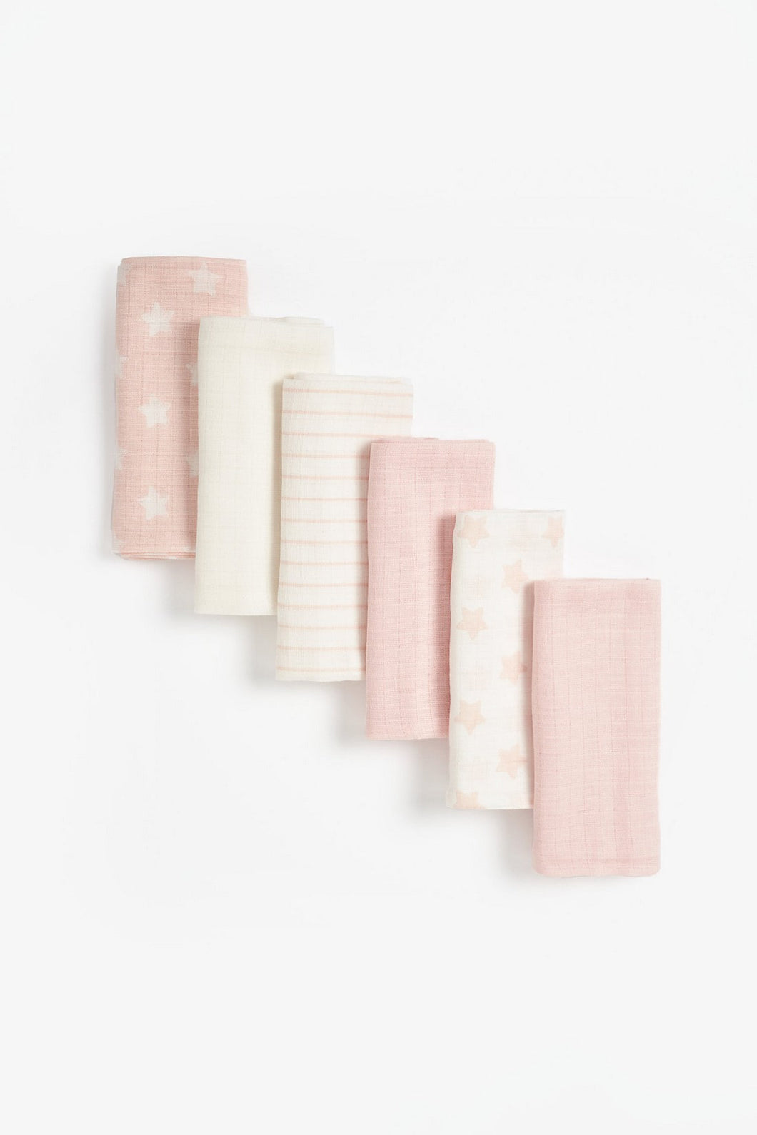 Mothercare Pink Muslins  6 Pack  1