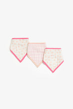 
                        
                          Load image into Gallery viewer, Mothercare Pink Star Muslin Dribbler Bibs  3 Pack  1
                        
                      