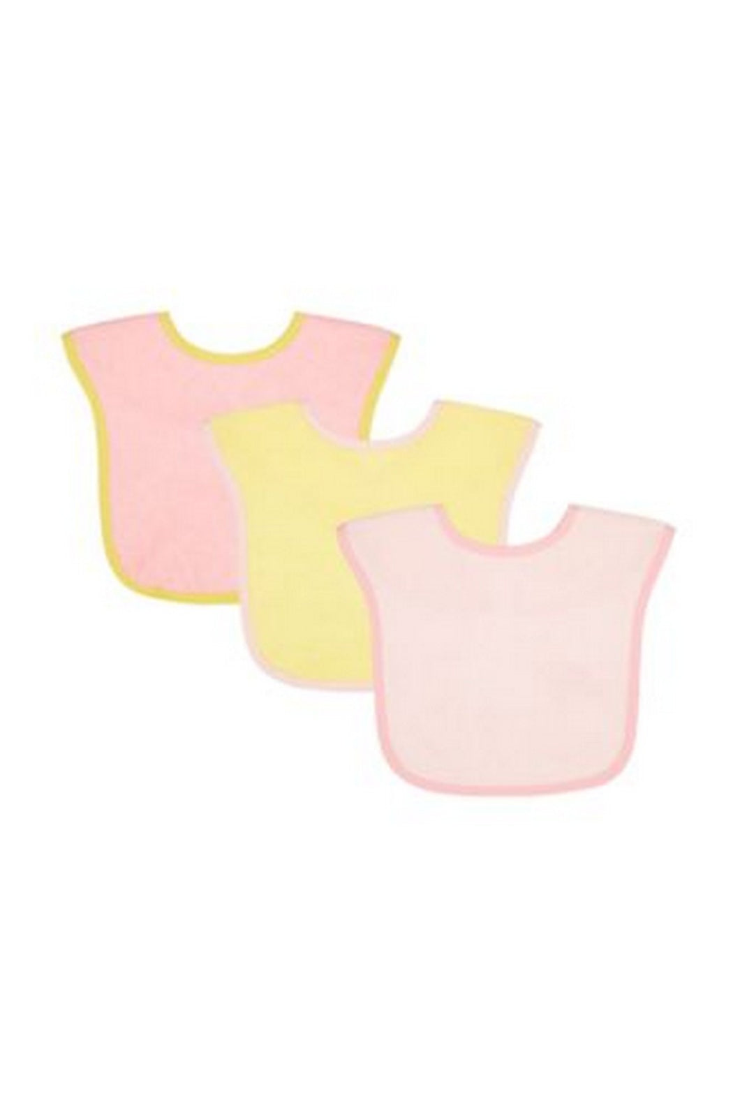 Mothercare Pink Towelling Bibs 3 Pack 3 1