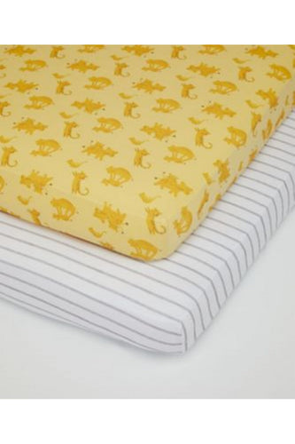 Mothercare Sleepy Safari Cot Bed Fitted Sheets 2 Pack 1
