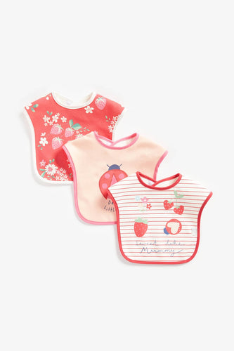 Mothercare Strawberry Toddler Bibs  3 Pack  1