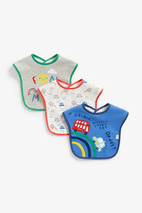 Mothercare Transport Toddler Bibs  3 Pack  1