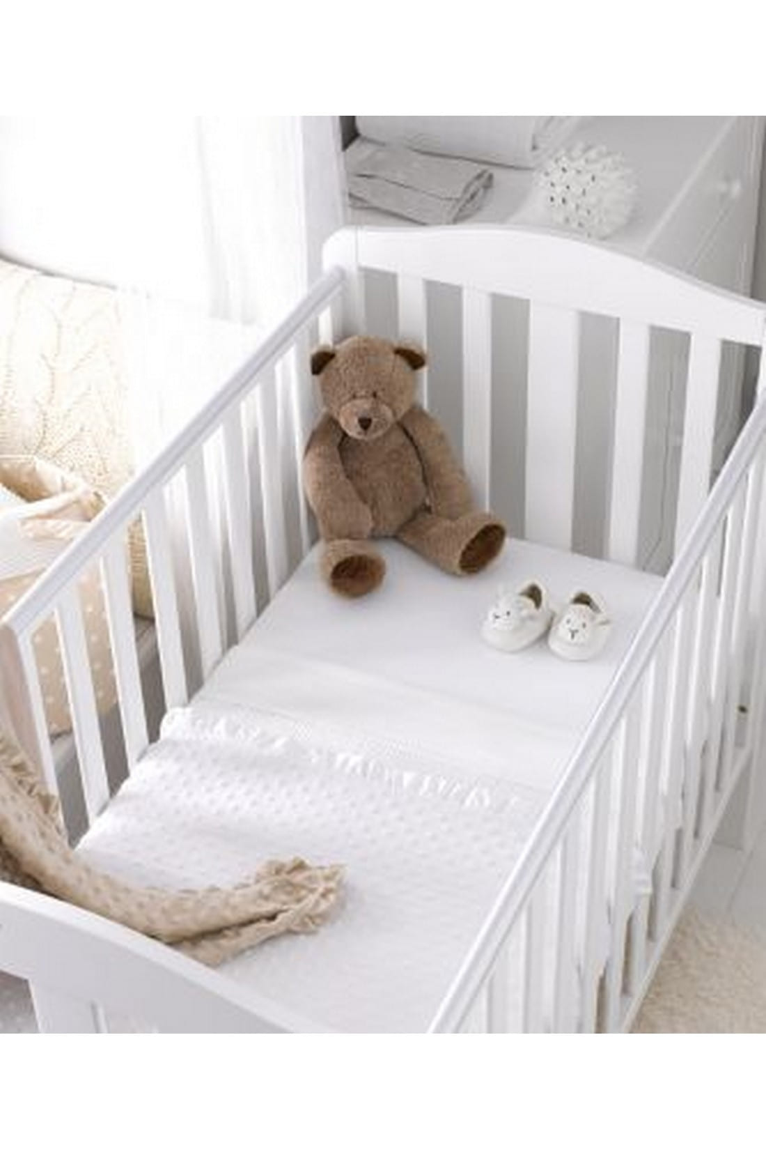 Buy Mothercare White Jersey Cotton Fitted Moses Basket/Pram Sheets 2