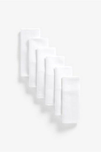 Mothercare White Muslins 6 Pack 1