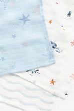 
                        
                          Load image into Gallery viewer, Mothercare You Me And The Sea Muslin Cloths 3 Pack 5
                        
                      