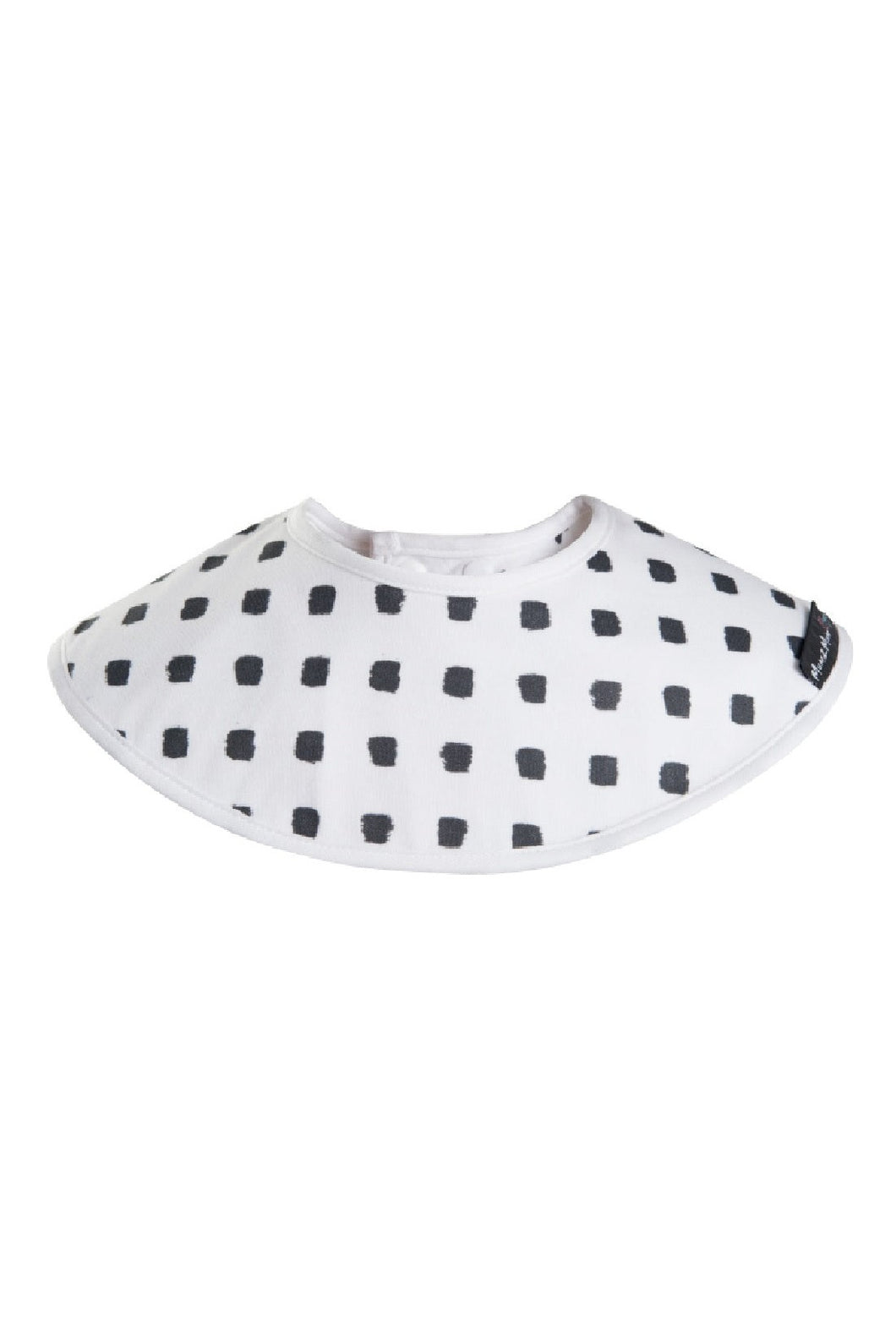 Mum2Mum Bamboo Collar Bib Black Blocks Black White Stars