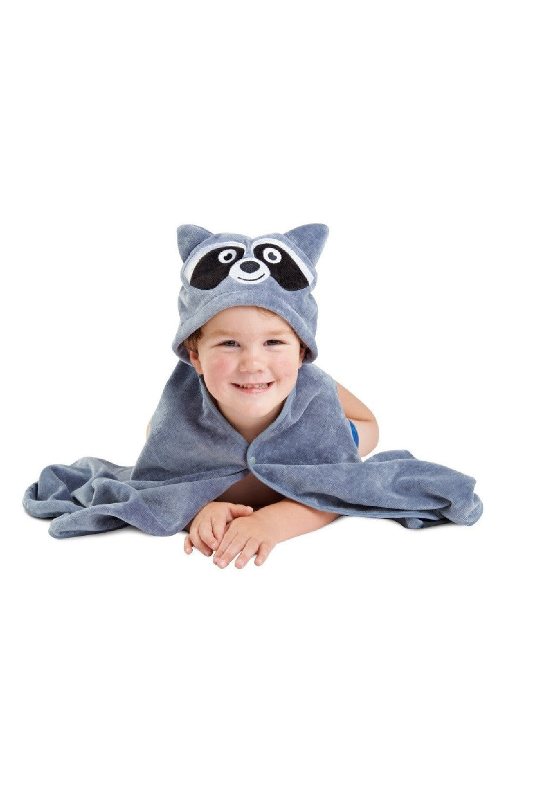 Mum2Mum Kiddie Towel Grey Raccoon