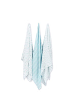 
                        
                          Load image into Gallery viewer, Not Too Big Blue Bamboo Swaddles 3 Pack 2
                        
                      