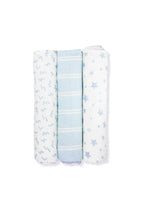 
                        
                          Load image into Gallery viewer, Not Too Big Blue Bamboo Swaddles 3 Pack 3
                        
                      