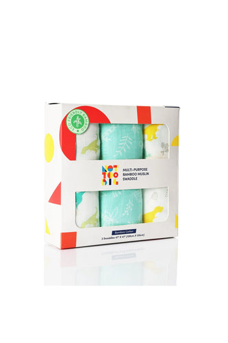 Not Too Big Dino Bamboo Swaddles 3 Pack 5