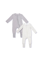 
                        
                          Load image into Gallery viewer, Not Too Big Grey Bamboo Sleepsuits 2 Pack 1
                        
                      