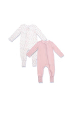 
                        
                          Load image into Gallery viewer, Not Too Big Pink Bamboo Sleepsuits 2 Pack 1
                        
                      