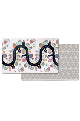 Skip Hop Doubleplay Reversible Playmat Vibrant Village Sketch Triangle 1