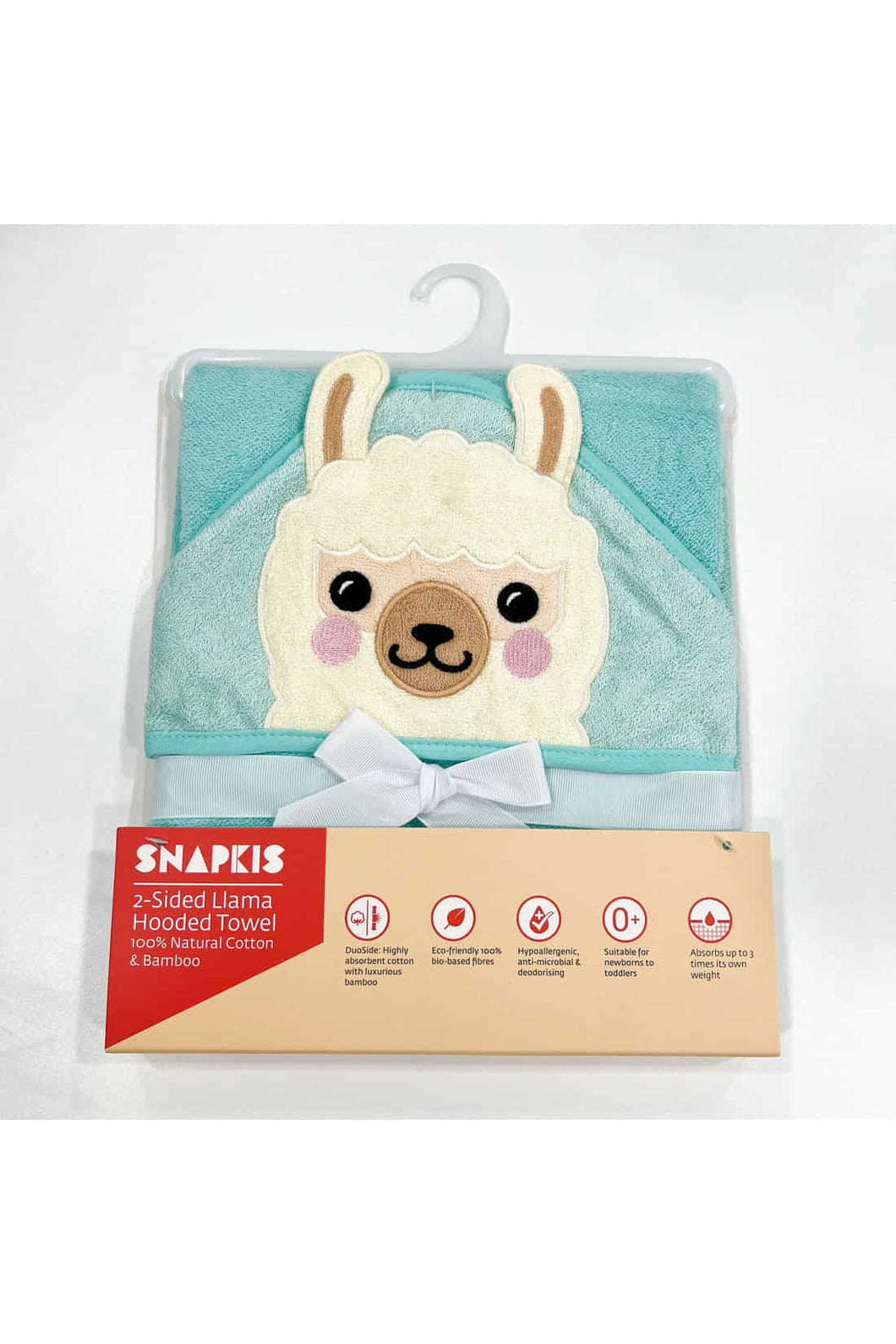 Snapkis 2-in-1 Llama Hooded Towel 1