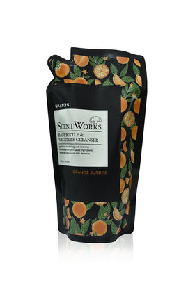 Snapkis Scentworks Bottle Vegetables Cleanser Orange Sunrise 450Ml Refill 1