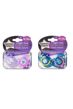 
                        
                          Load image into Gallery viewer, Tommee Tippee Closer To Nature Night Time Soothers 18 36M Twin Pack 1
                        
                      