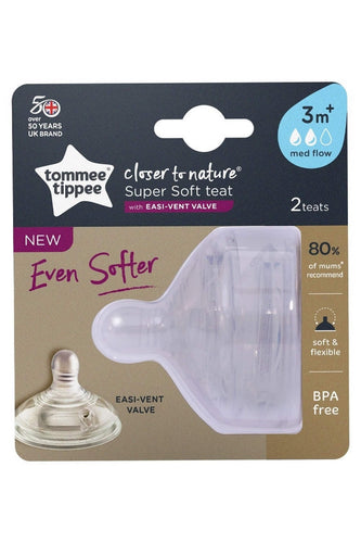 Tommee Tippee Closer To Nature Super Soft Teat Medium Flow 1