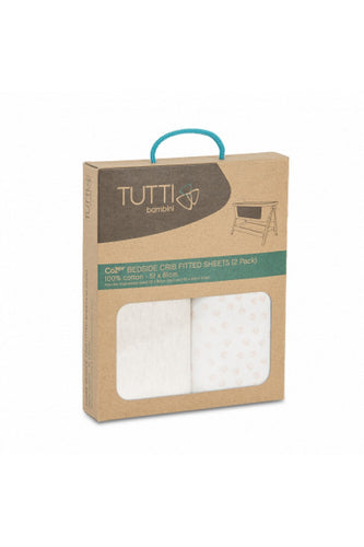 Tutti Bambini Crib Cotton Fitted Sheet 2 Pack Pink Rose 1