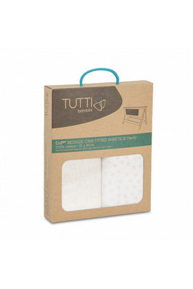 Tutti Bambini Crib Cotton Fitted Sheet 2 Pack Pink Rose 1